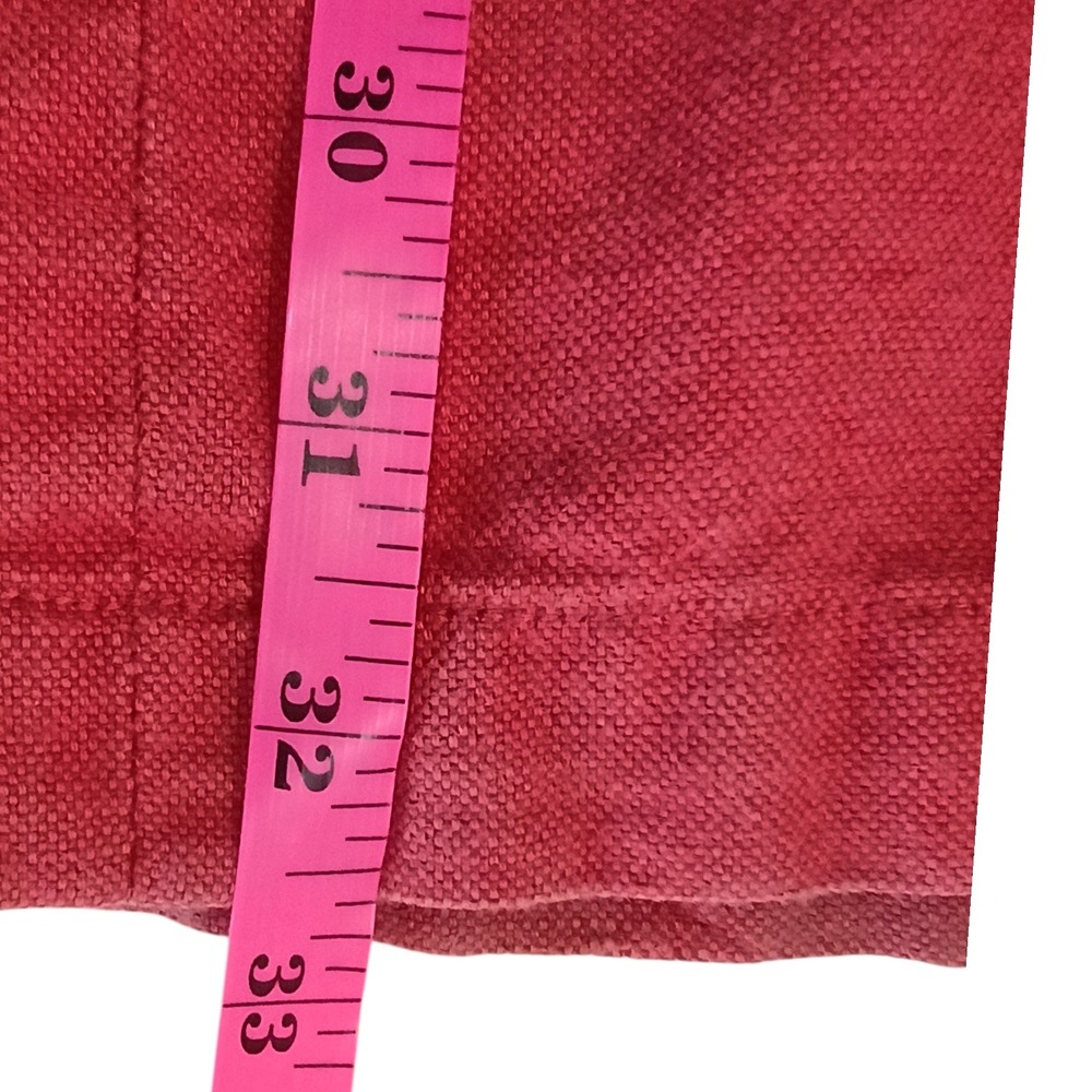 Banana Republic Womens Coral Red Linen Blend Straight Leg Trousers Size 12 - Picture 9 of 10